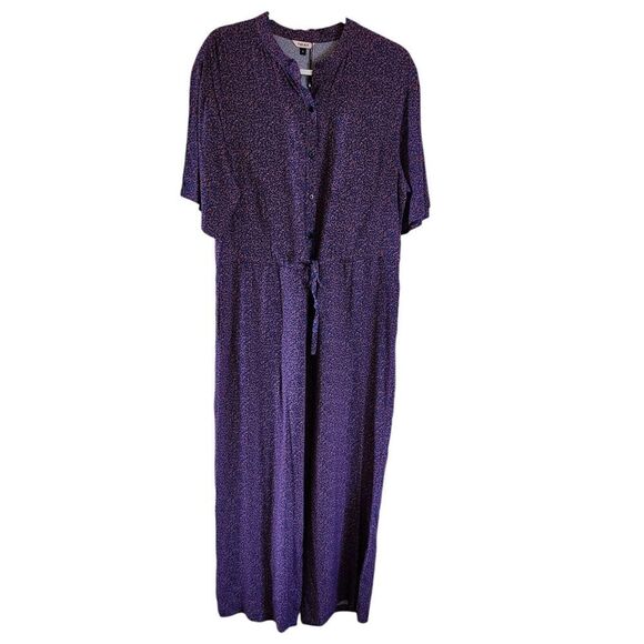 The Kit Issa Jumpsuit 4 Royal Blue Spot Drawstring Belt Boxy Cinch NWT - Picture 1 of 11